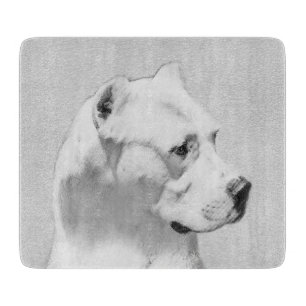 Dogo Argentino Malerei - Original Dog Art Schneidebrett