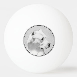 Dogo Argentino Malerei - Original Dog Art Tischtennisball
