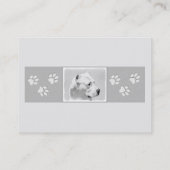 Dogo Argentino Malerei - Original Dog Art Visitenkarte (Rückseite)