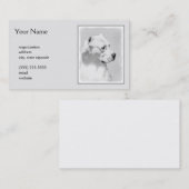 Dogo Argentino Malerei - Original Dog Art Visitenkarte (Vorne/Hinten)