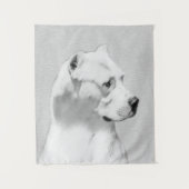 Dogo Argentino Malerei - Original Dog Art Wandteppich (Vorderseite)