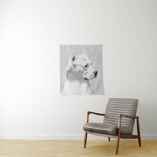 Dogo Argentino Malerei - Original Dog Art Wandteppich (Beispiel)