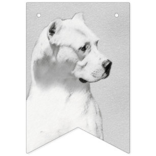 Dogo Argentino Malerei - Original Dog Art Wimpelkette