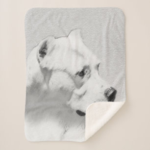 Dogo Argentino Malerei - Original Hund Kunst Sherpadecke