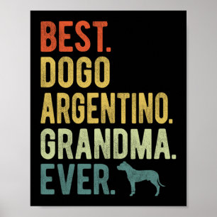 Dogo Argentino Oma Ever Dog liebt Mutter's Da Poster