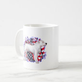 Dogo Argentino Patriot Kaffeetasse (Vorderseite Links)
