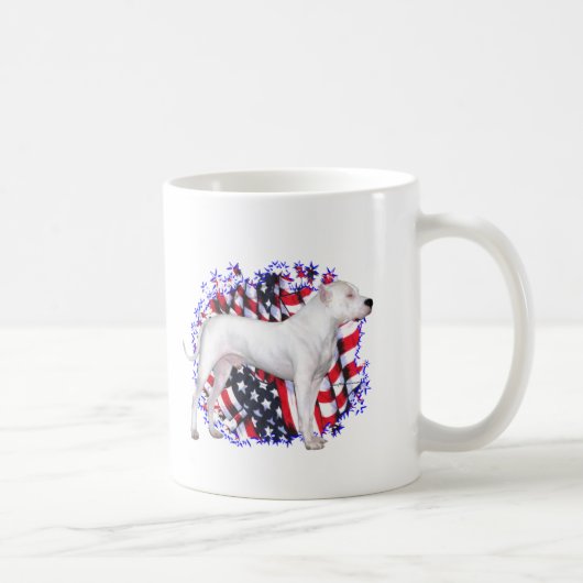 Dogo Argentino Patriot Kaffeetasse (Rechts)