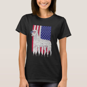 Dogo Argentino Patriotischer Hund USA Amerikanisch T-Shirt