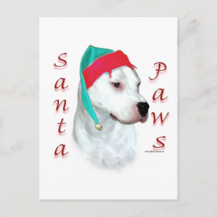 Dogo Argentino Santa Paws Feiertagspostkarte