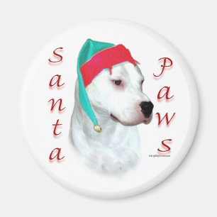 Dogo Argentino Santa Paws Magnet