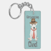 Dogo Argentino Schlüsselanhänger (Vorderseite links)