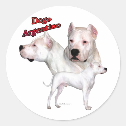 Dogo Argentino Trio 2 - Aufkleber (Vorderseite)