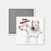 Dogo Argentino Trio 2 - Magnet (Vorderseite/Rückseite)