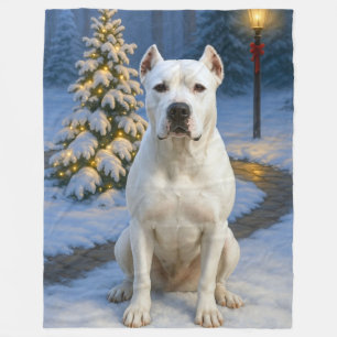 Dogo Argentino Urlaub Fleecedecke