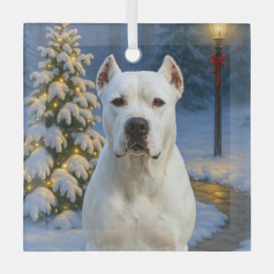 Dogo Argentino Urlaub Ornament Aus Glas