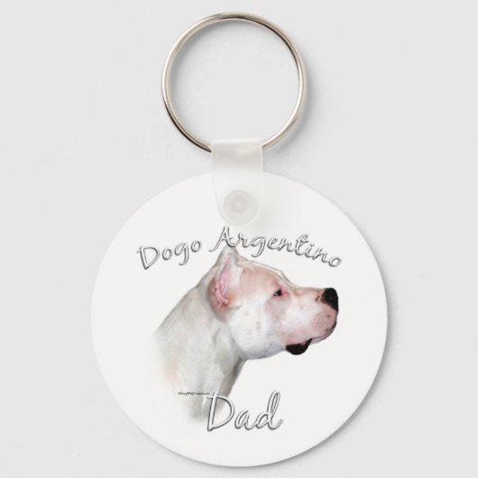 Dogo Argentino Vater 2 Schlüsselanhänger (Vorderseite)