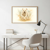 Dogo Argentino Watercolor Portrait Poster