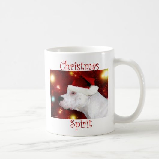 Dogo Argentino Weihnachtsgeist Kaffeetasse (Rechts)