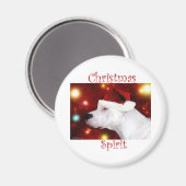 Dogo Argentino Weihnachtsgeist - Magnet (Vorderseite/Rückseite)