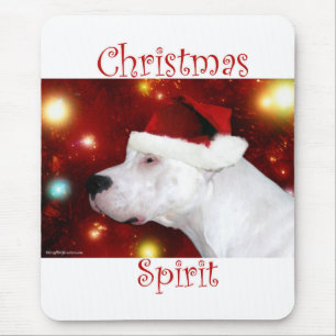 Dogo Argentino Weihnachtsgeist Mousepad