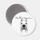 Dogo Happy Face Magnet (Vorderseite/Rückseite)