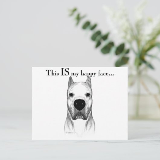 Dogo Happy Face Postkarte (Stehend Vorderseite)