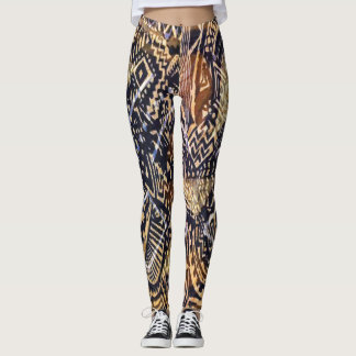 Dogon Schlamm-Stoff-Druck Leggings