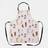 DogPuppy watercolor dogs multiple Schürze (Vorderseite)