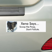 dogs20039, sagt Xena…, verunreinigen nicht, Autoaufkleber (Auf Auto)