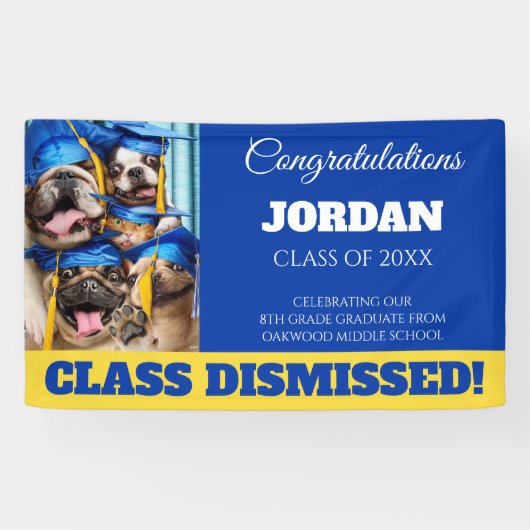 Dogs and Cat Grads in Photo Booth Banner (Horizontal)