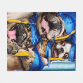 Dogs and Cat Grads in Photo Booth Fleecedecke (Vorderseite (Horizontal))