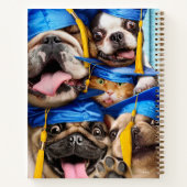 Dogs and Cat Grads in Photo Booth Notizblock (Rückseite)
