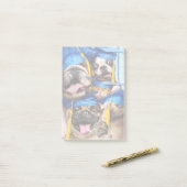 Dogs and Cat Grads in Photo Booth Post-it Klebezettel (Auf Schreibtisch)