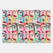 Dogs and Cats with Santa Beard Geschenkpapier Set (Vorderseite 2)