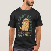 Dogs And Pizza Italian Food Pizzaholics Pizza Love T-Shirt (Vorderseite)
