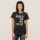 Dogs And Tacos Flat Coated Retriever Mexican Food T-Shirt (Vorne ganz)