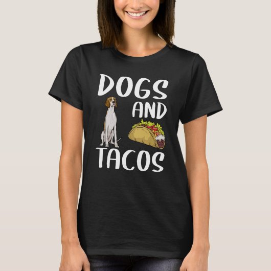 Dogs And Tacos Irish Terrier Mexican Food T-Shirt (Vorderseite)