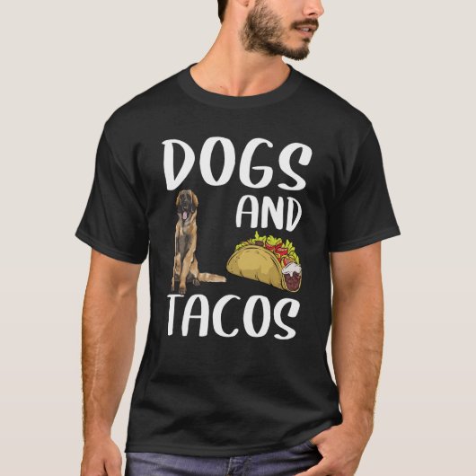 Dogs And Tacos Leonberger Mexican Food T-Shirt (Vorderseite)