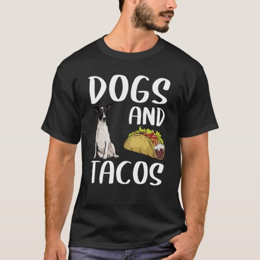 Dogs And Tacos Rat Terrier Mexican Food T-Shirt (Vorderseite)