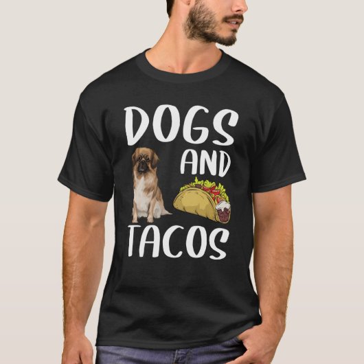 Dogs And Tacos Tibetan Spaniel Mexican Food T-Shirt (Vorderseite)