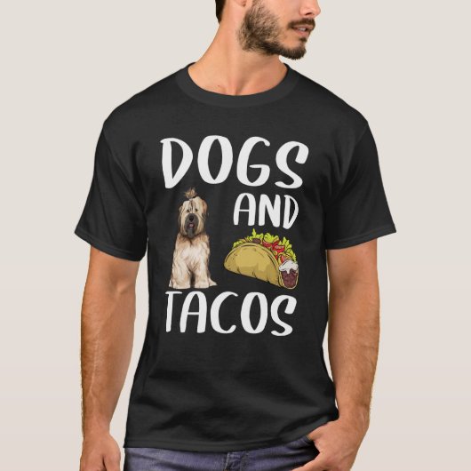 Dogs And Tacos Tibetan Terrier Mexican Food T-Shirt (Vorderseite)
