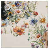 Dogs and Wildflowers Seamless Repeating Pattern Stoff (Muster)