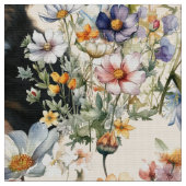 Dogs and Wildflowers Seamless Repeating Pattern Stoff (Nahaufnahme)