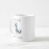 Dogs are me Favorite People Husky Puppy Dog Kaffeetasse (Vorderseite Links)