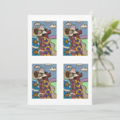 Dogs at Salt Lake, Feiertagskarte (Stehend Vorderseite)