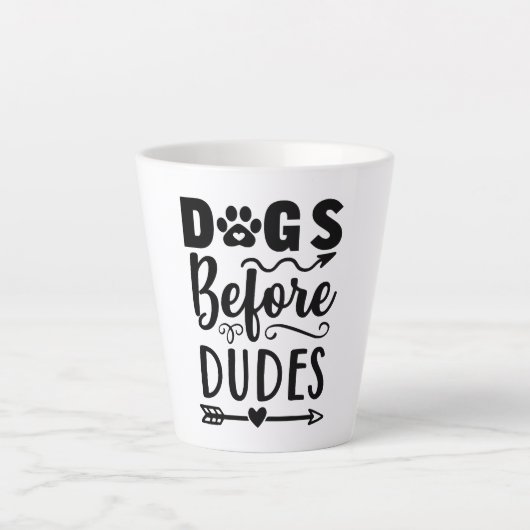 Dogs before Dudes Milchtasse (Vorderseite)