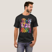Dogs Before People Funny Dog Lover Quote Design T-Shirt (Vorne ganz)