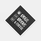 Dogs Books Coffee Funny Dog Serviette (Ecke)