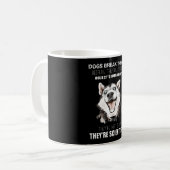 Dogs Break Things they're scientists husky Lover Kaffeetasse (Vorderseite Links)