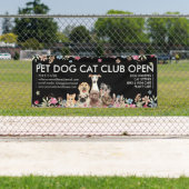 Dogs Breeds Cute Puppies Floral Banner (Insitu)